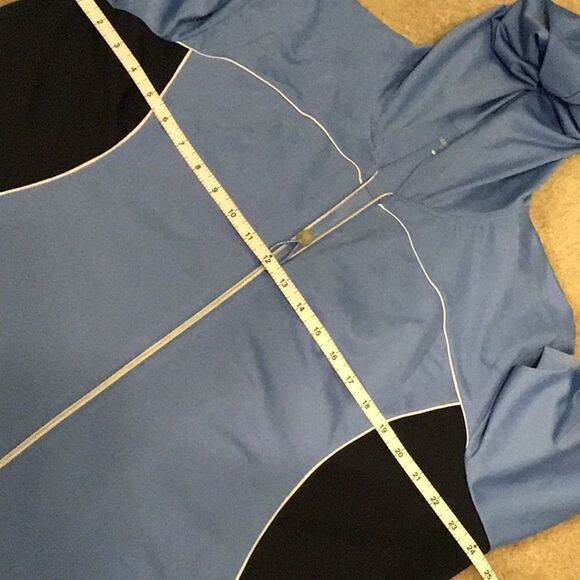 Oleg Cassini Sport Jacket Vintage Blue Hoodie Track Athletic Top Size 2X - Picture 12 of 14